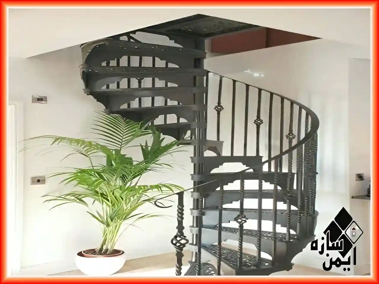 خرید پله فلزی مدرن با نرده آهنی خرید پله فلزی مدرن با نرده آهنی