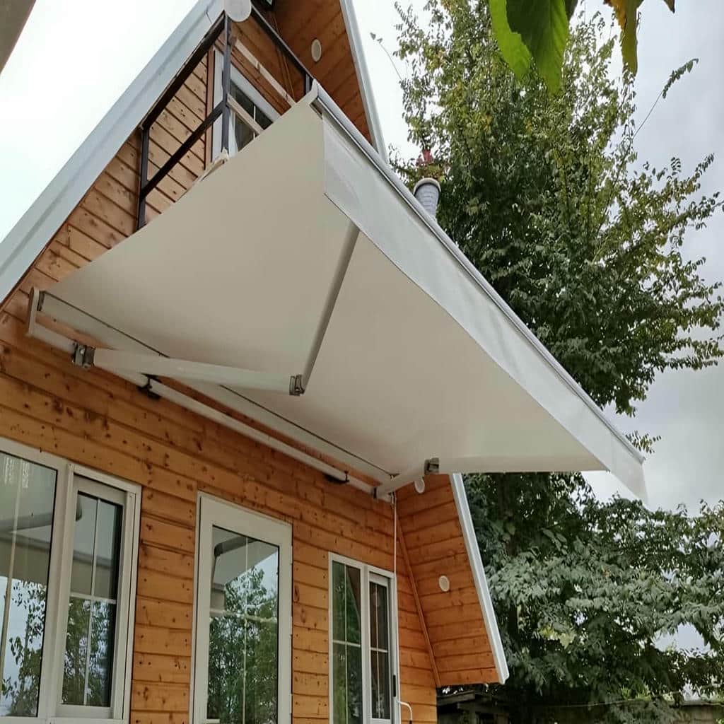 سایبان برقی اتوماتیک مغازه و پارکینگ 170 اجزا، متریال و نصب سایبان برقی