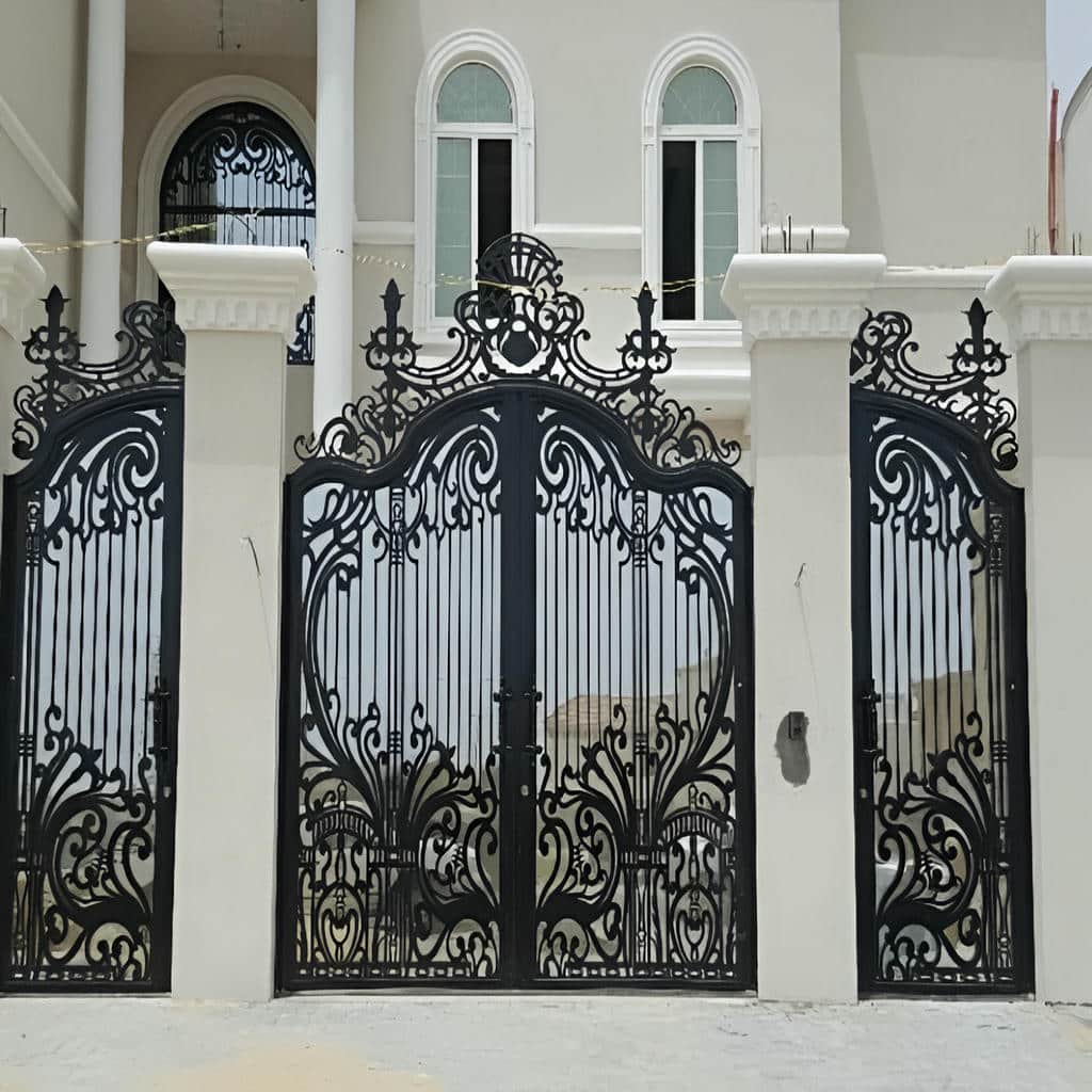 فروش درب حیاط فرفورژه فلزی پروفیل سنگین در قزوین