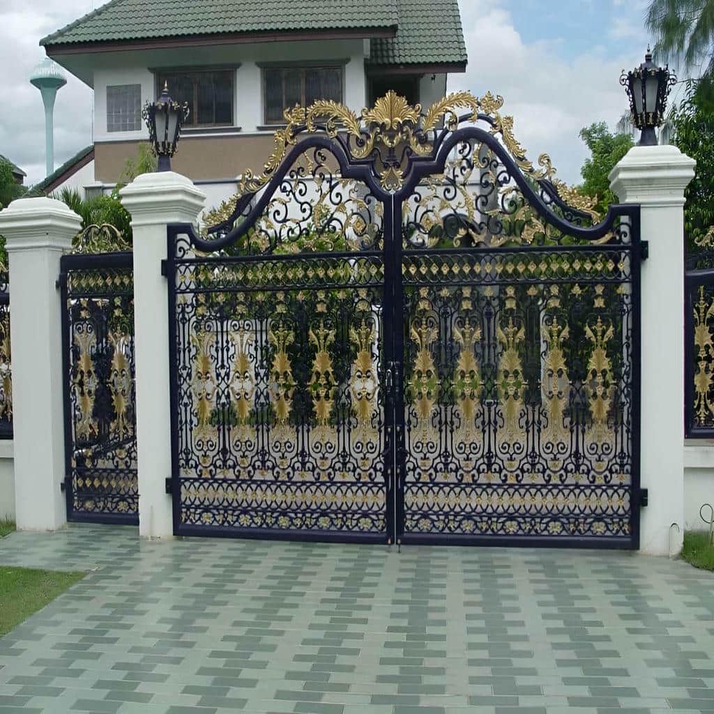 خرید درب حیاط فرفورژه فلزی کلاسیک مقاوم در محمودآباد