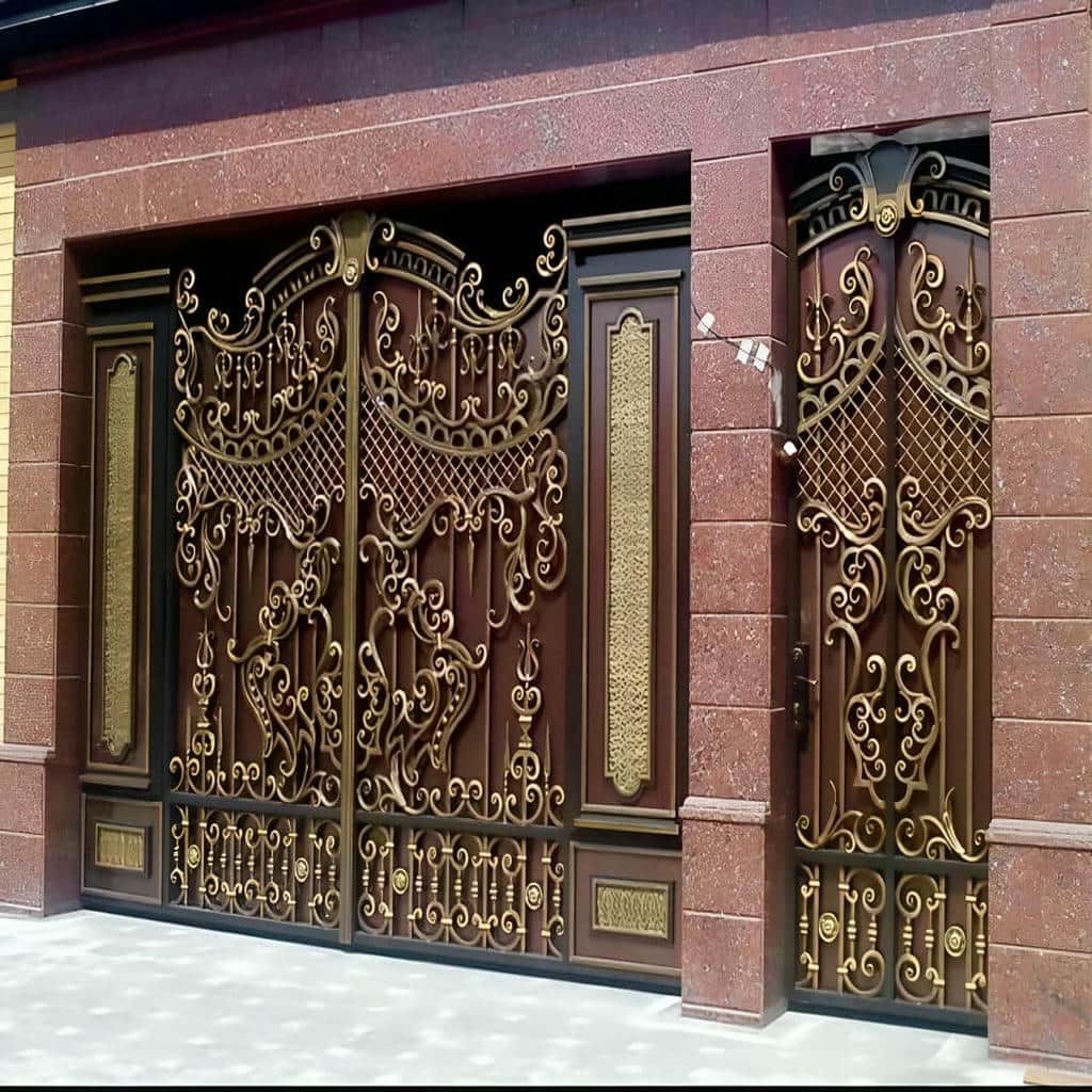 فروش درب حیاط فرفورژه فلزی ضدزنگ تقویت شده در مشهد