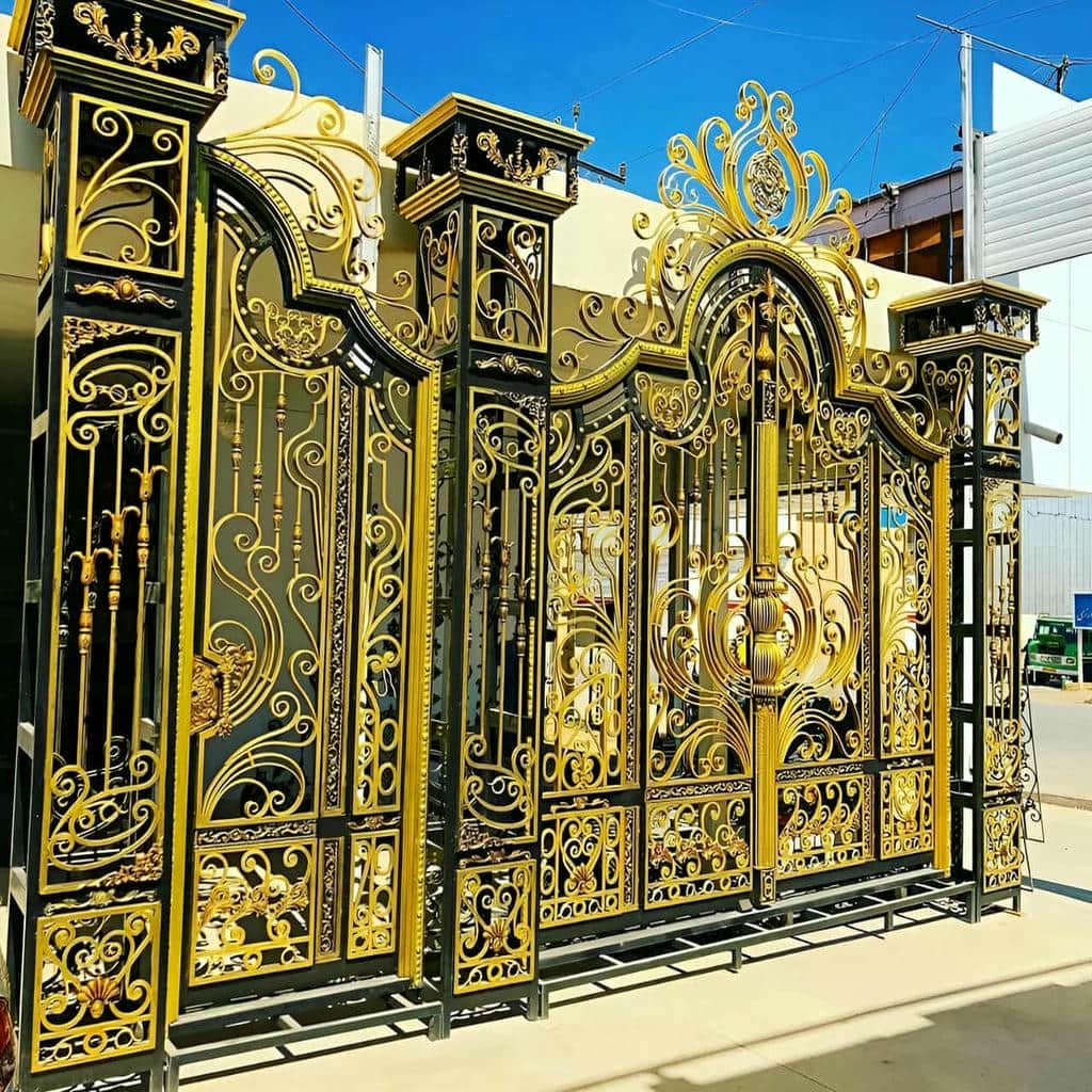 کارخانه درب حیاط فرفورژه فلزی تراز مقاوم در قائمشهر