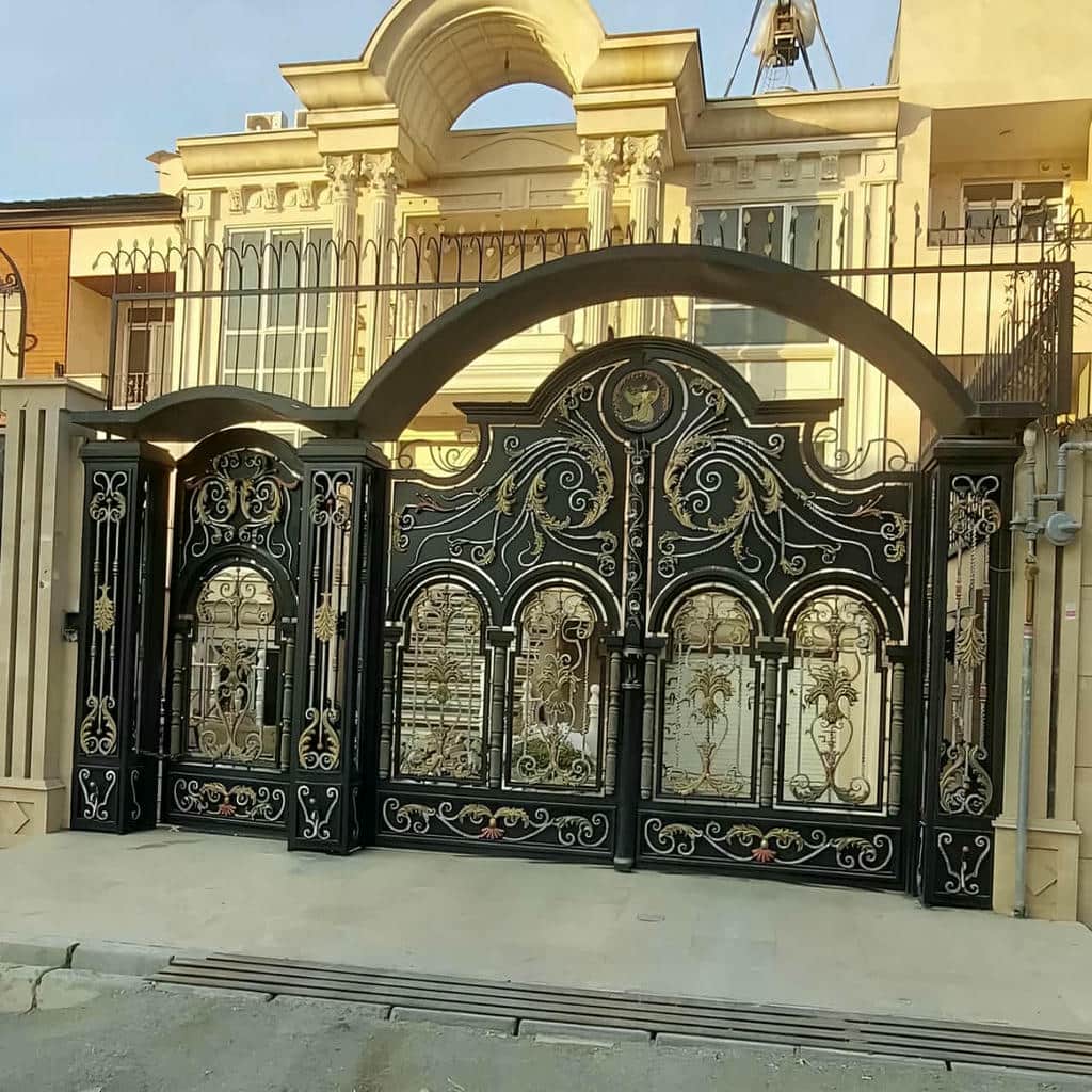 فروش درب حیاط فرفورژه فلزی قفل ایمن در گرگان