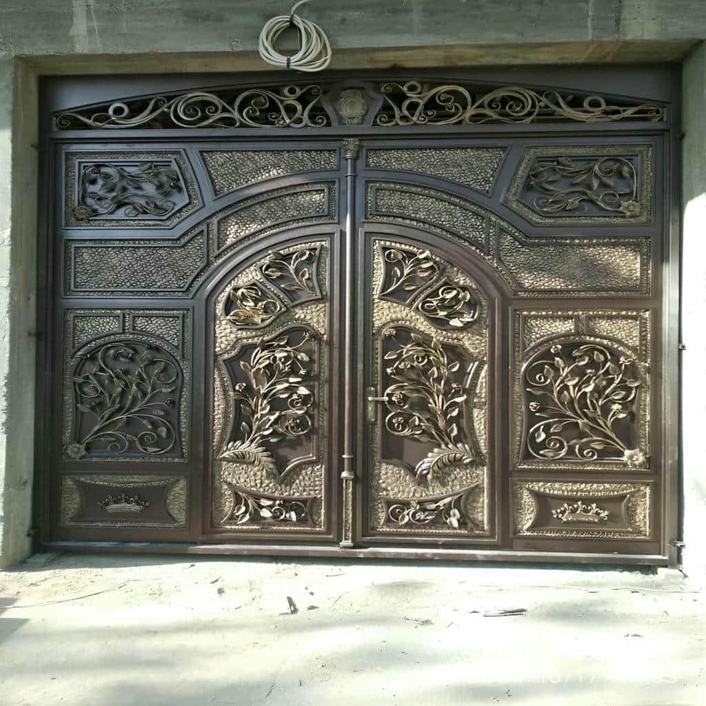 کارخانه درب حیاط فرفورژه فلزی قفل ایمن در بومهن