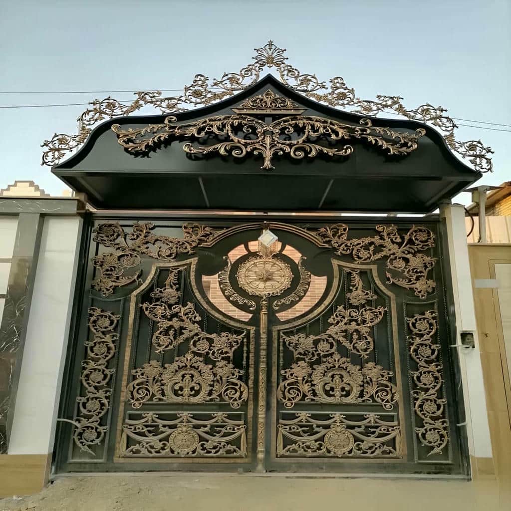 کارخانه درب حیاط فرفورژه فلزی قفل ایمن در ایرانشهر