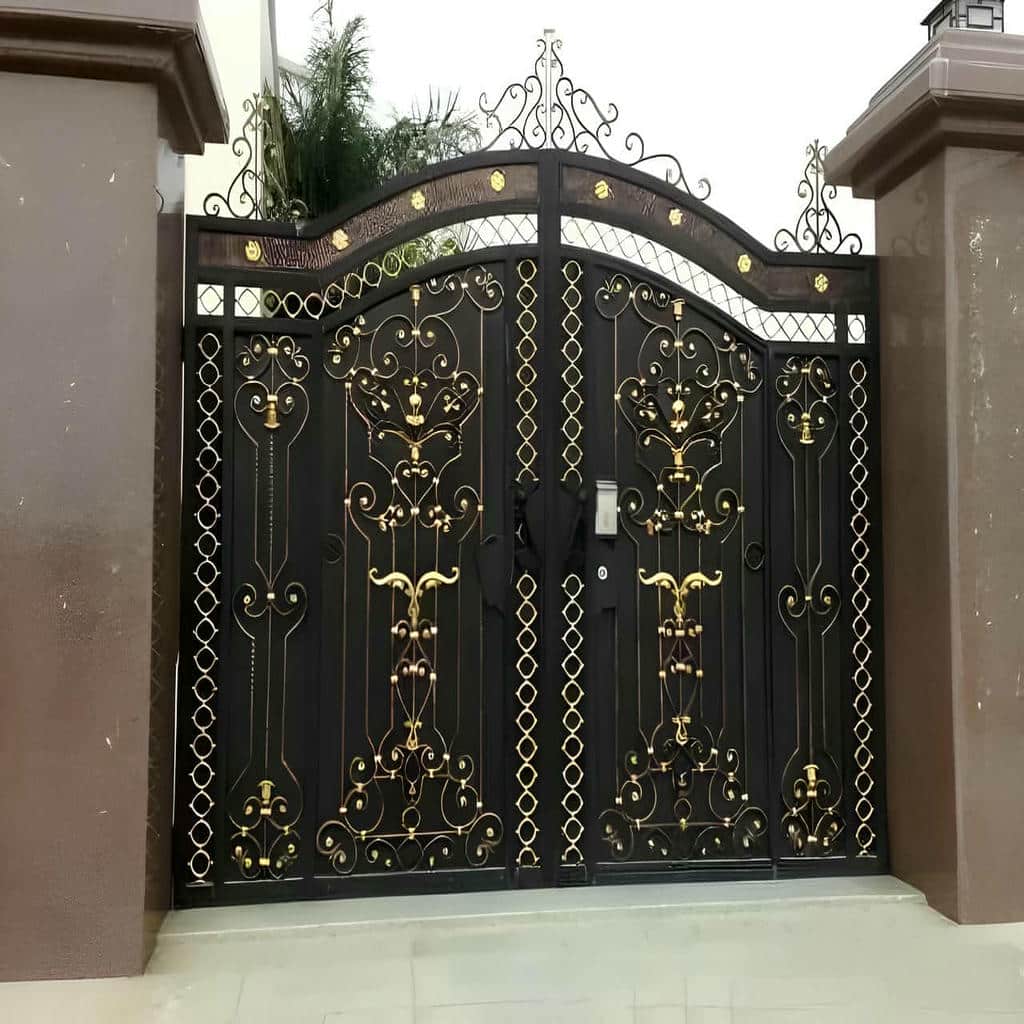 کارخانه درب حیاط فرفورژه فلزی پروفیل تقویت شده در آبادان
