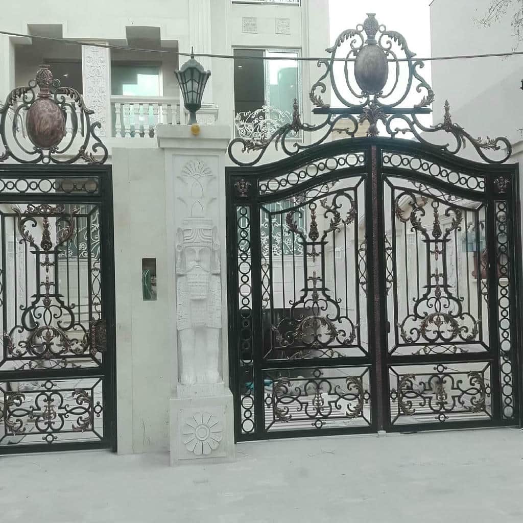 قیمت درب حیاط فرفورژه فلزی پارکینگ ویلایی در کرج