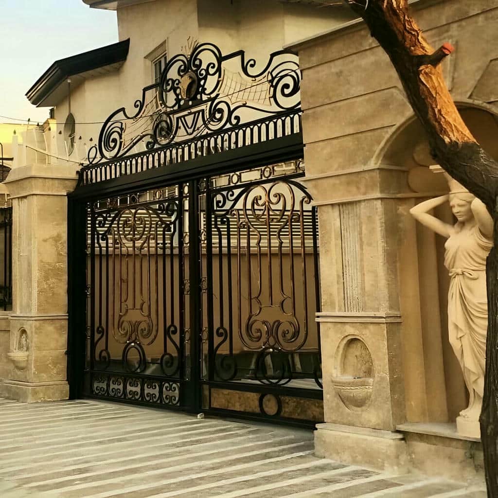 قیمت درب حیاط فرفورژه فلزی خطوط مدرن در سمنان