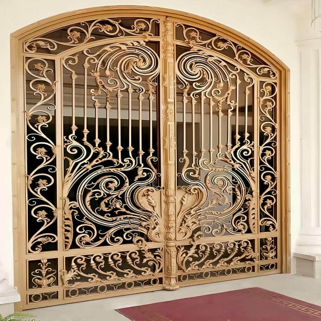 درب حیاط فرفورژه فلزی در ساوه