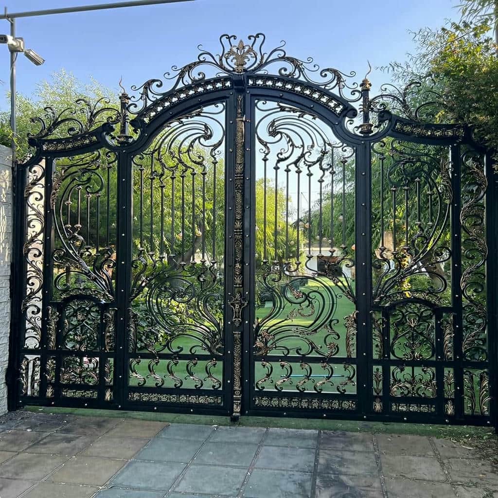 کارخانه درب حیاط فرفورژه فلزی قفل ایمن در ملارد