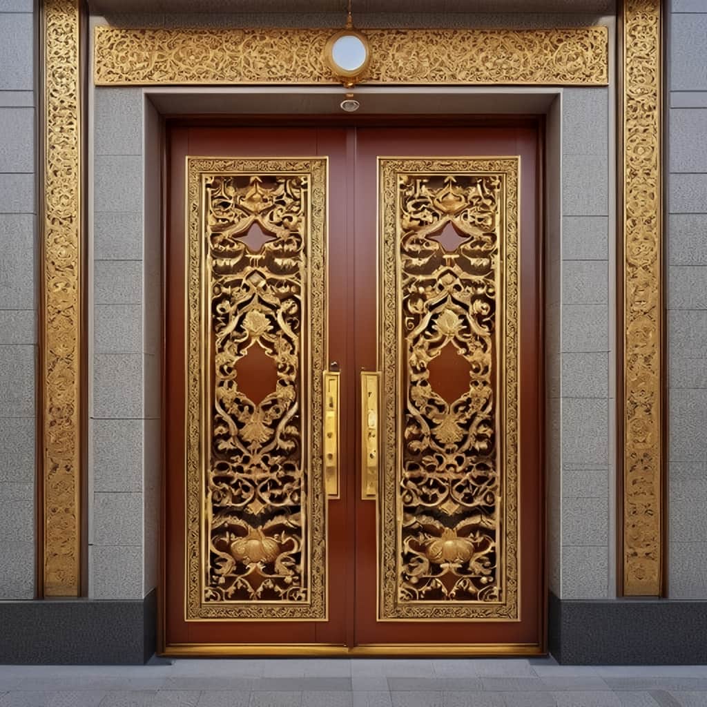 فروش درب حیاط فرفورژه فلزی قفل تقویت شده در گنبدکاووس