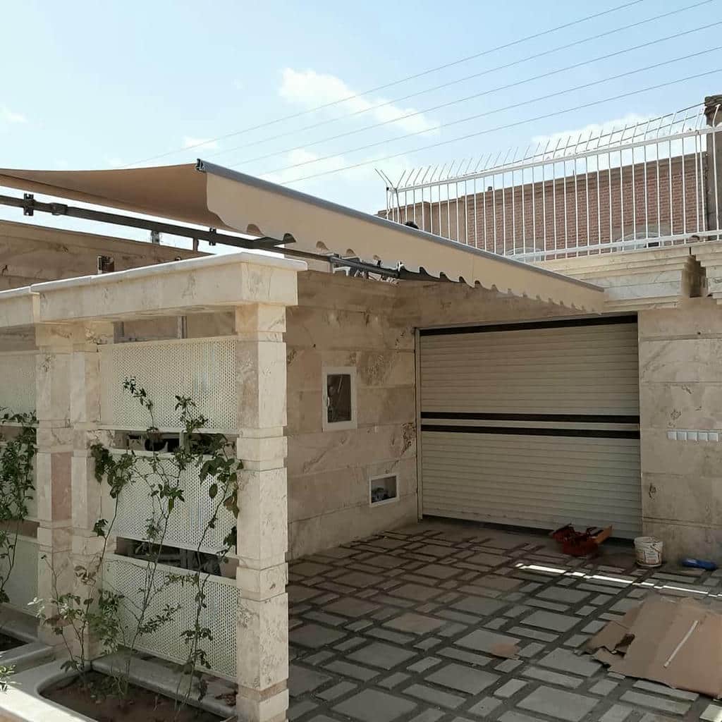 نصب سایبان برقی ضدآب در آبادان