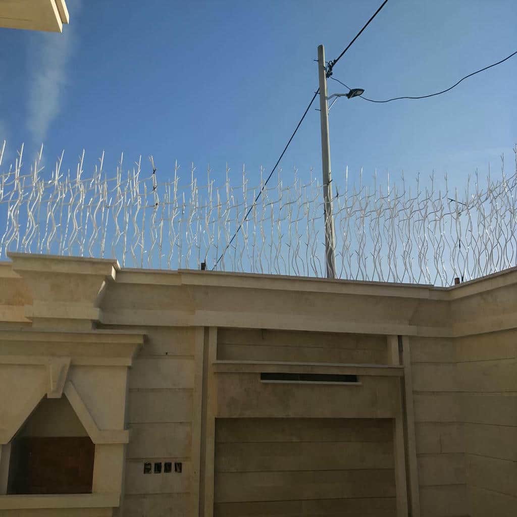 نصب حفاظ شاخ گوزنی دیوار باغ در شیراز