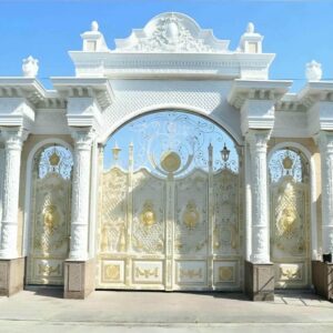 درب حیاط فرفورژه فلزی در اردبیل