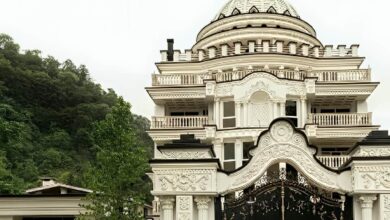 درب حیاط فرفورژه فلزی در ساری