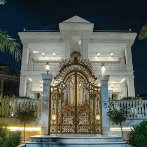 درب حیاط فرفورژه فلزی در یزد