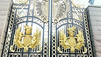 درب حیاط فرفورژه فلزی در گرگان