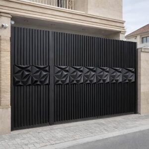درب حیاط فرفورژه فلزی در زاهدان