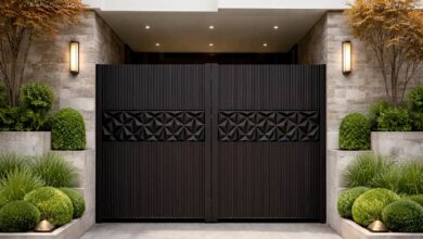 درب حیاط فرفورژه فلزی در یاسوج
