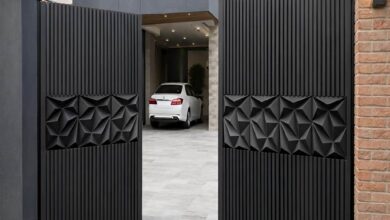 درب حیاط فرفورژه فلزی در لواسان