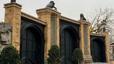 درب حیاط فرفورژه فلزی در استان خوزستان