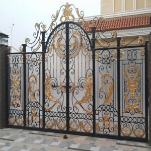 درب حیاط فرفورژه فلزی در محمودآباد