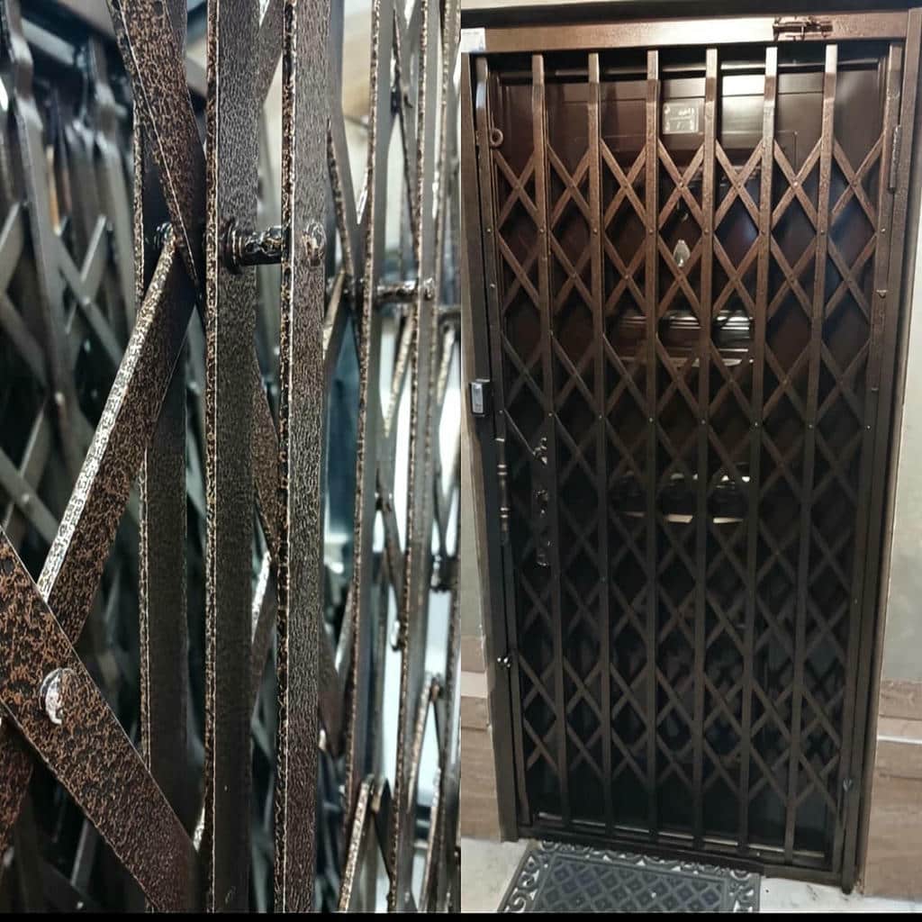 درب آکاردئونی با رنگ پوششی بادوام