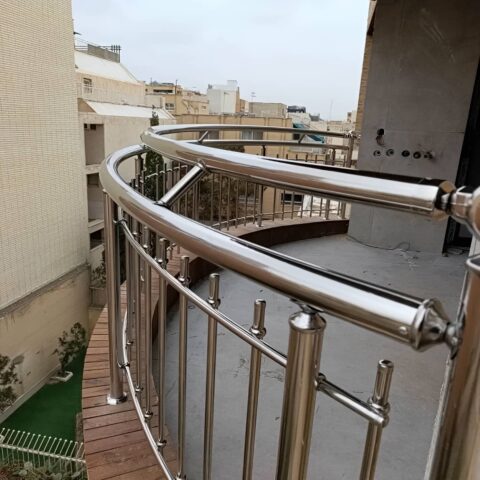 نرده استیل تراس مدرن