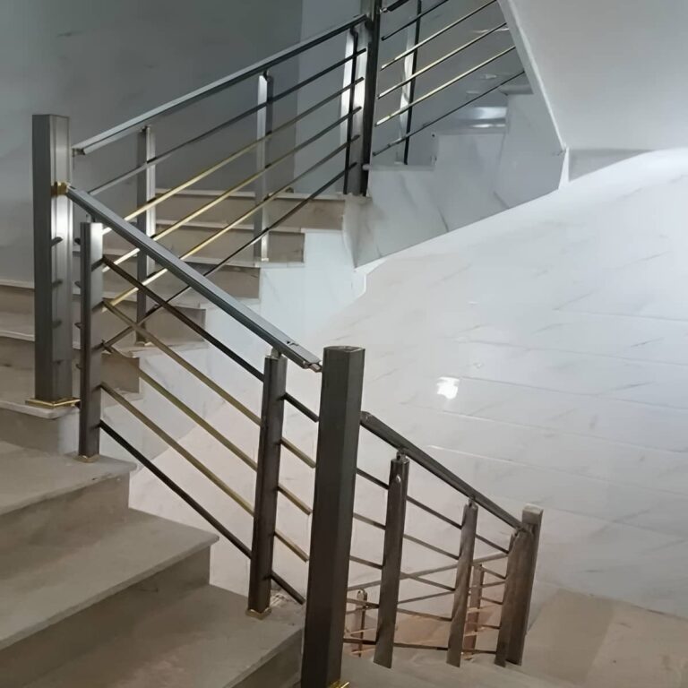 نرده استیل طلایی لوکس