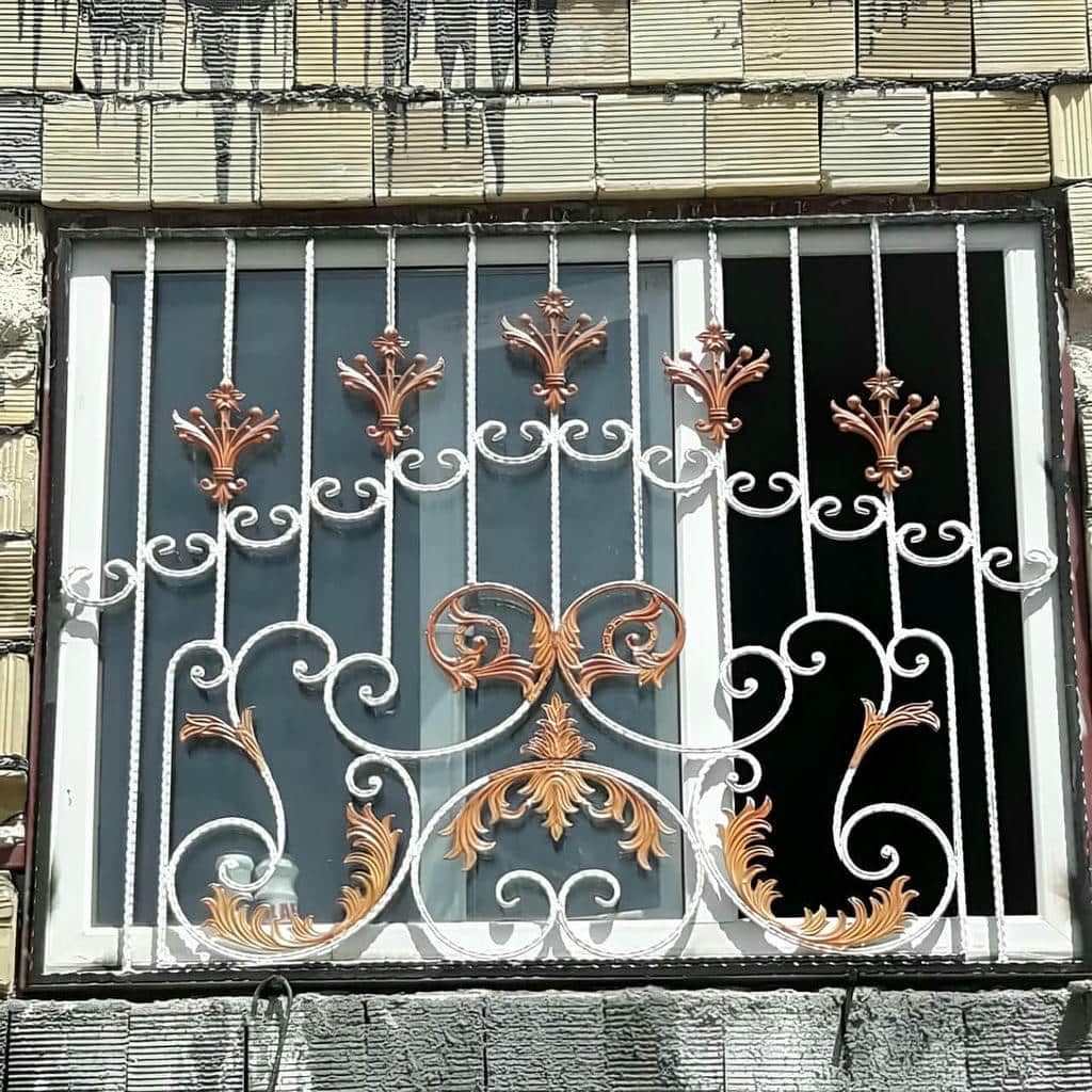 ساخت نرده پنجره فلزی شاسی دار با مدل فرفورژه سفارشی