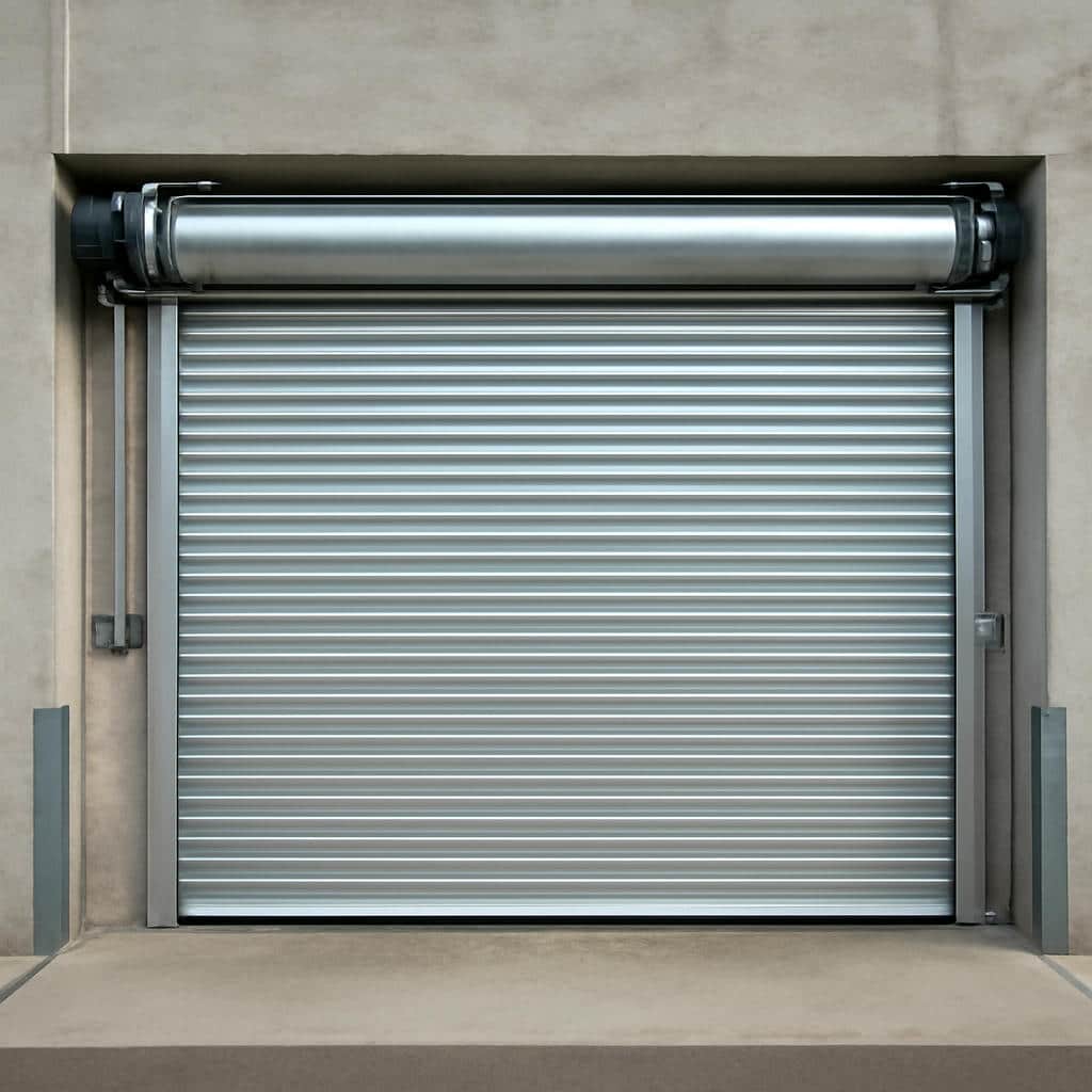 اجرای کرکره برقی رنگی نمای فروشگاه با کاور هماهنگ