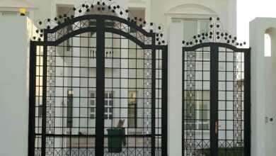 9 طرح درب پارکینگ برش لیزری طرح هندسی