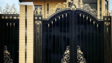 12 مدل درب حیاط برش لیزری هندسی