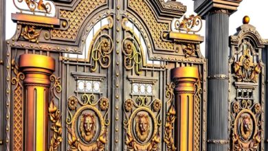 10 مدل درب پارکینگ مینیمال خطی