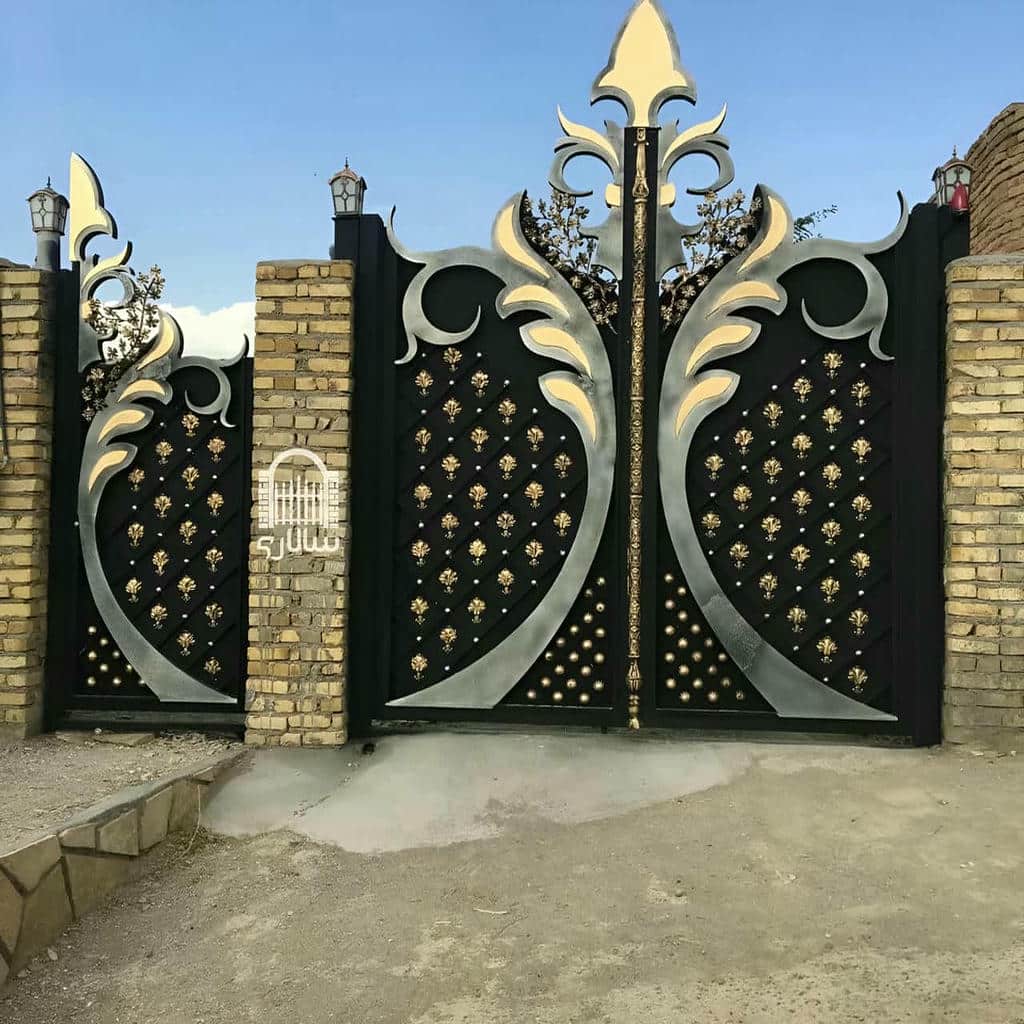 8 نمونه درب حیاط CNC پنل مشبک