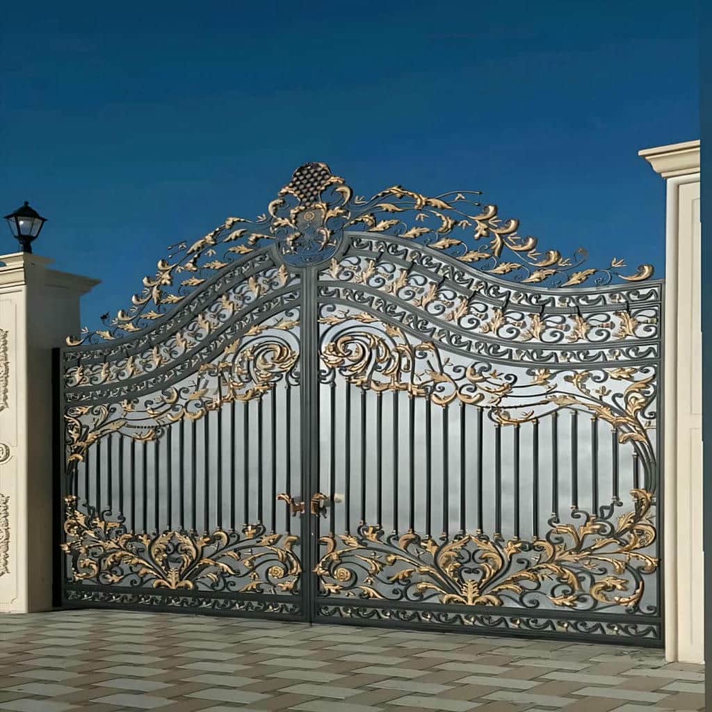 تولید درب حیاط نمای آجری بر اساس ابعاد پروژه