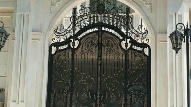 9 مدل درب حیاط ویلایی قوسی