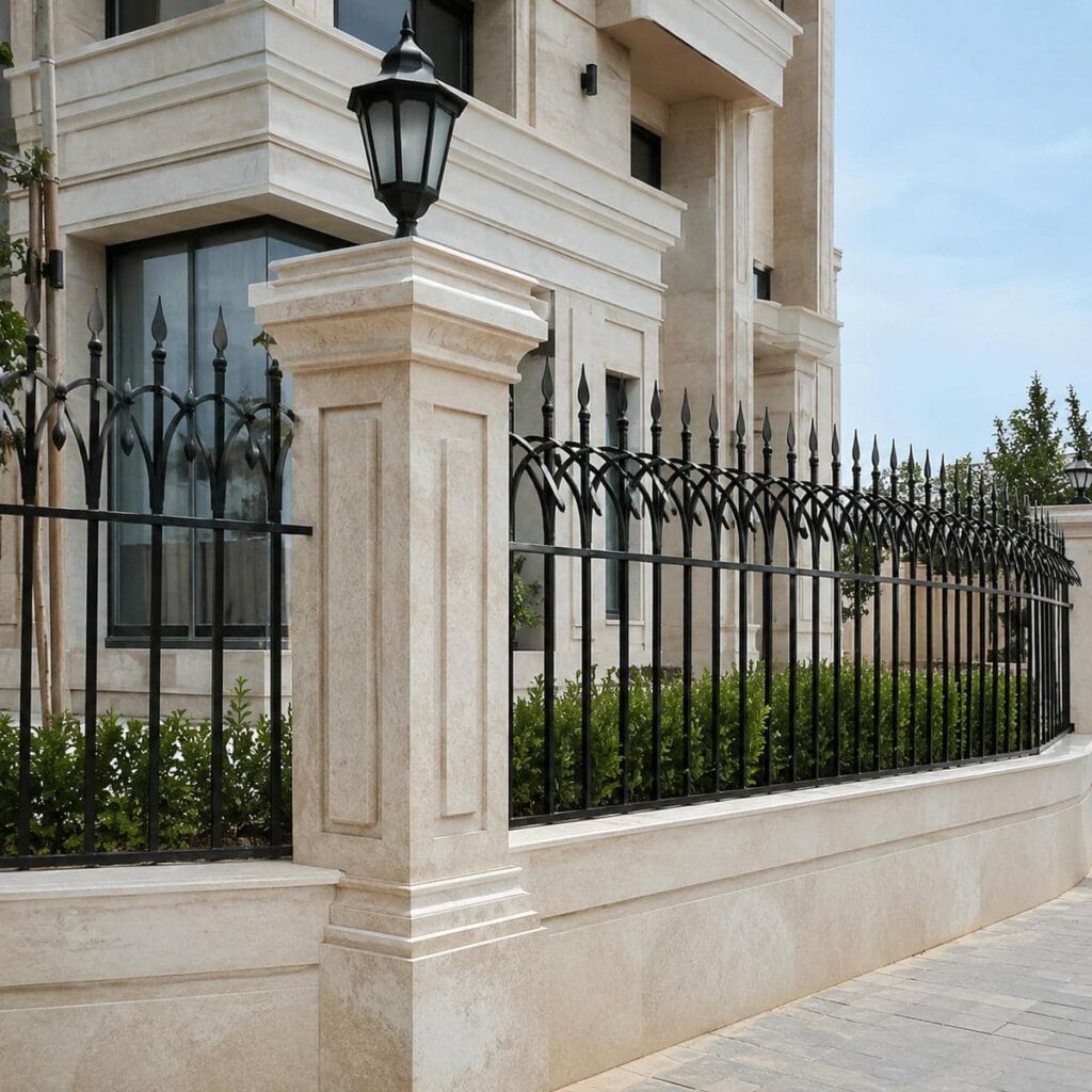 خرید حفاظ دیوار شیک روی سنگ تراورتن با مدل سفارشی