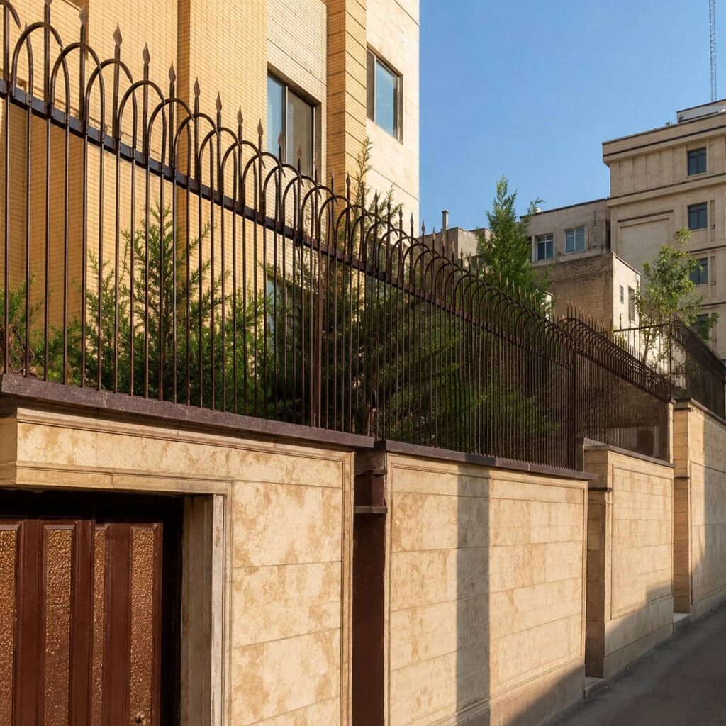 سفارش حفاظ دیوار آهنی رنگ کوره با رنگ اختصاصی
