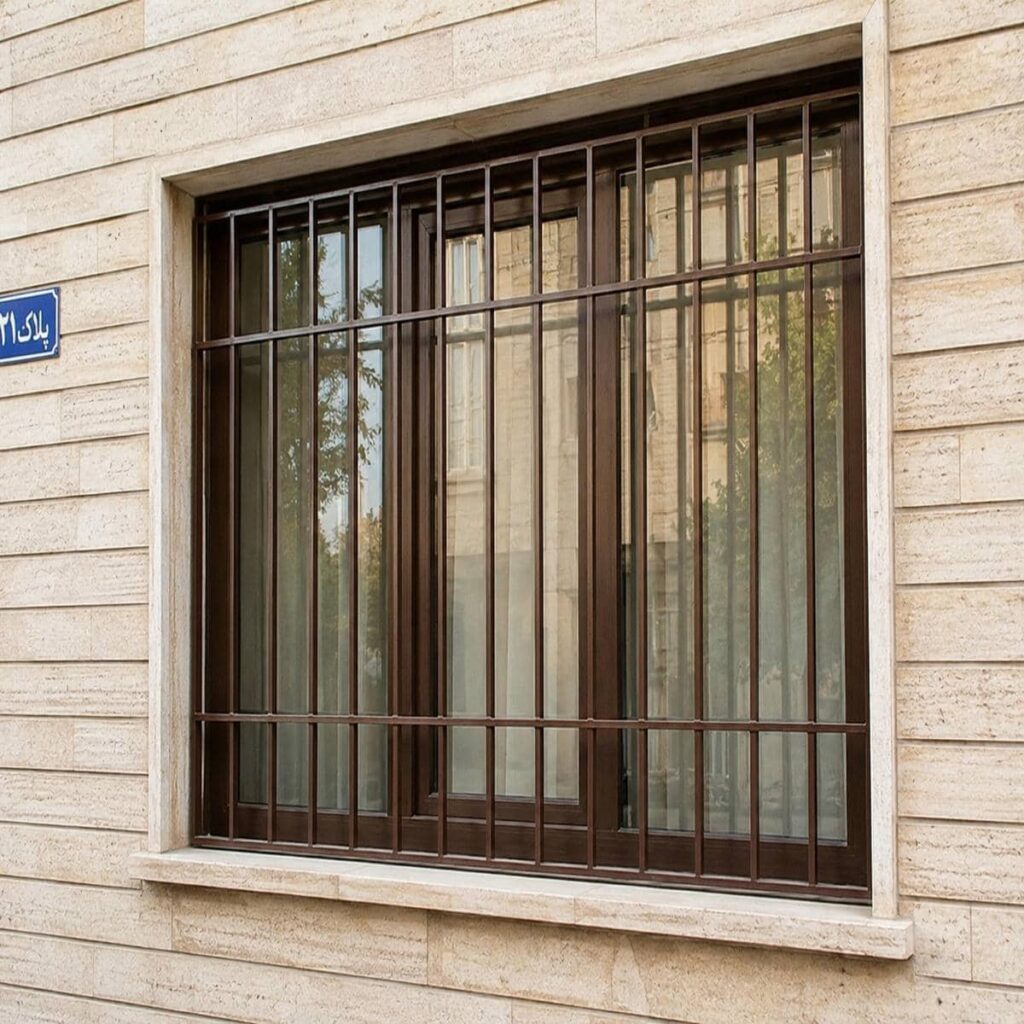حفاظ پنجره ثابت پیچ و رولپلاک با سفارش اختصاصی برای نصب محکم