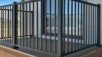 نرده آلومینیومی بالکن با پایه مقاوم