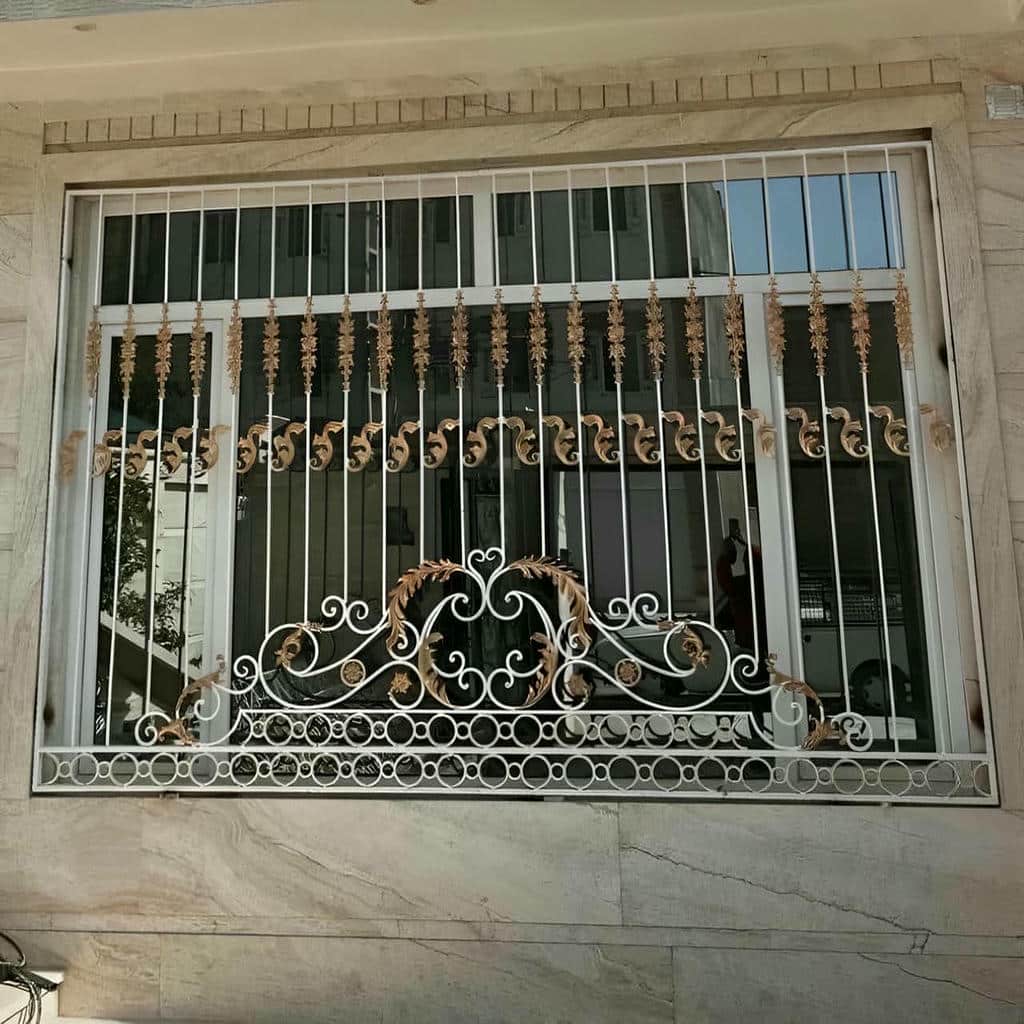 حفاظ پنجره آهنی با طرح ثابت