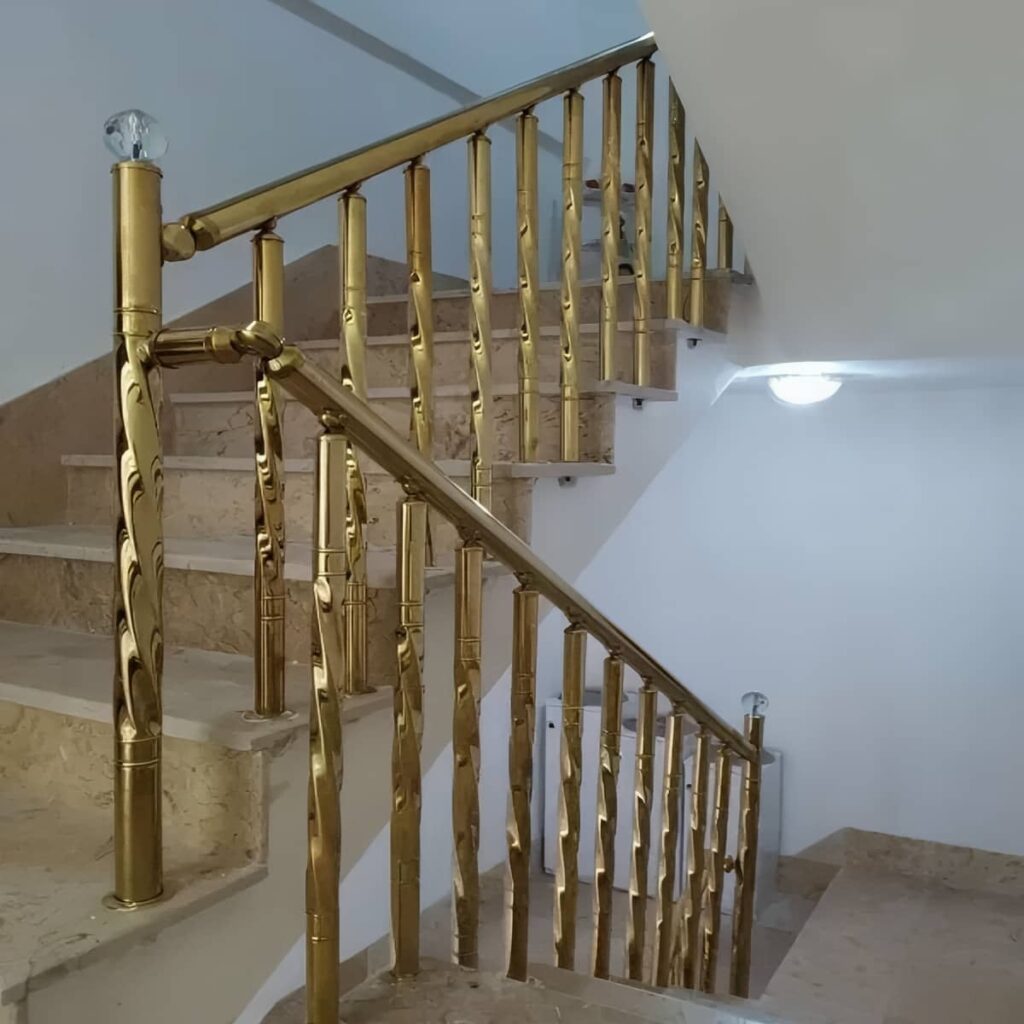 نرده استیل راه پله اتصالات ایمن