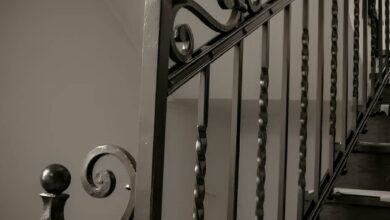 نرده فرفورژه بالکن با طرح کلاسیک