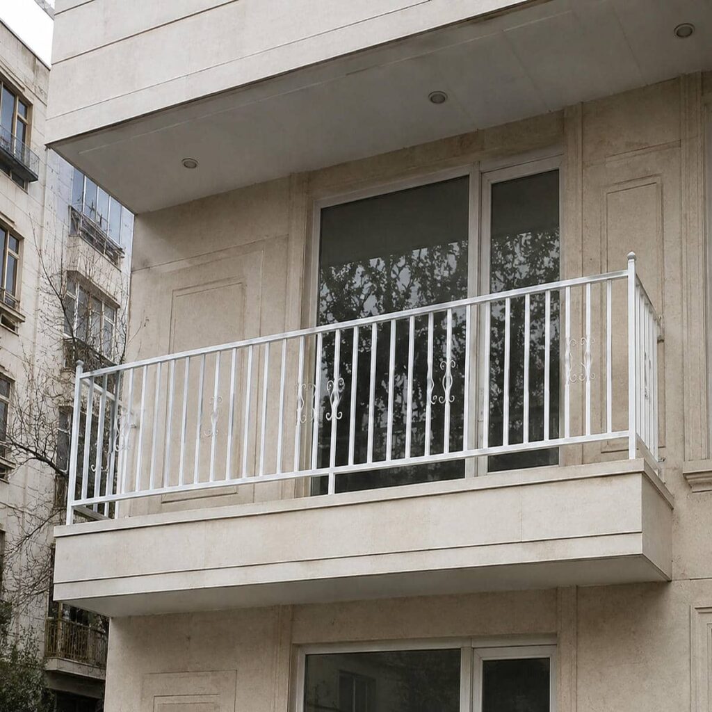 نرده مدرن بالکن با طراحی ساده