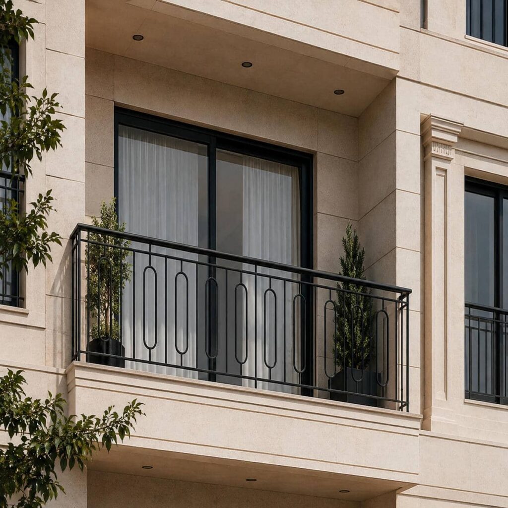 نرده کلاسیک بالکن با طراحی اصیل