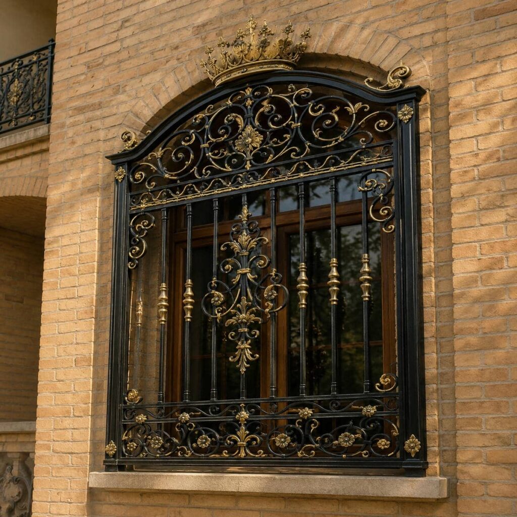 نرده پنجره سفارشی برای ساختمان باغی