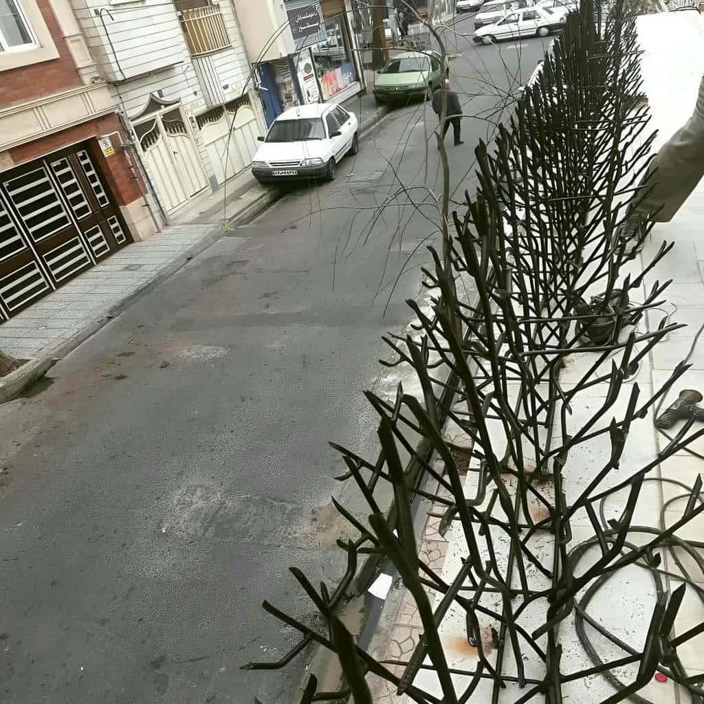 حفاظ آهنی دیوار با پوشش مقاوم