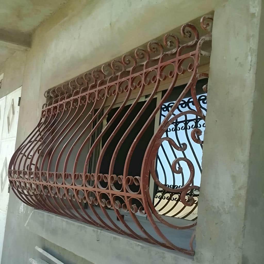 حفاظ فلزی پنجره با رنگ کوره ای