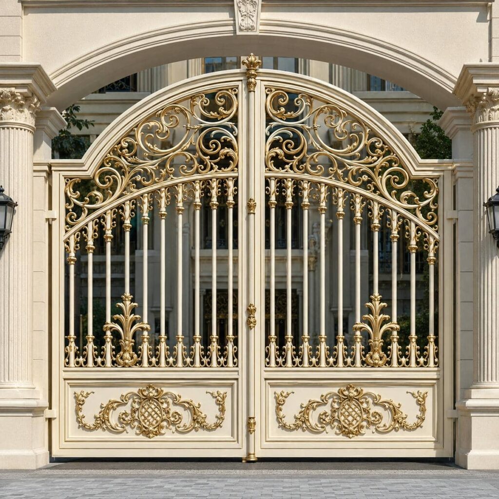درب حیاط اردبیل در نمای مدرن